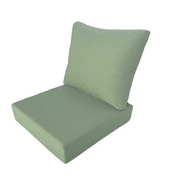 Better Homes & Gardens 24"x 24" Premium Green Outdoor 2 Piece Deep Seat Cushion