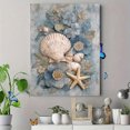 thumbnail image 4 of Qisvanset Seashell Starfish Textured 3D Canvas Print 15.75x11.81 Inches, 4 of 8