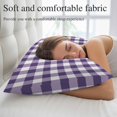 thumbnail image 5 of Purple Checkered Lumar Pillow Covers, Farmhouse Buffalo Plaid Soft Breathable Throw Pillow Cases with Invisible Zipper, Decorative Pillowcase Pillows Protectors for Sofa Bed Chair 16"x24", 5 of 9