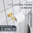 thumbnail image 5 of KOKOSIRI Toilet Paper Holder Tissue Paper Dispenser for Bathroom Toilet Roll Holder Wall Mounted, Brushed Gold Stainless Steel B2008BG, 5 of 6