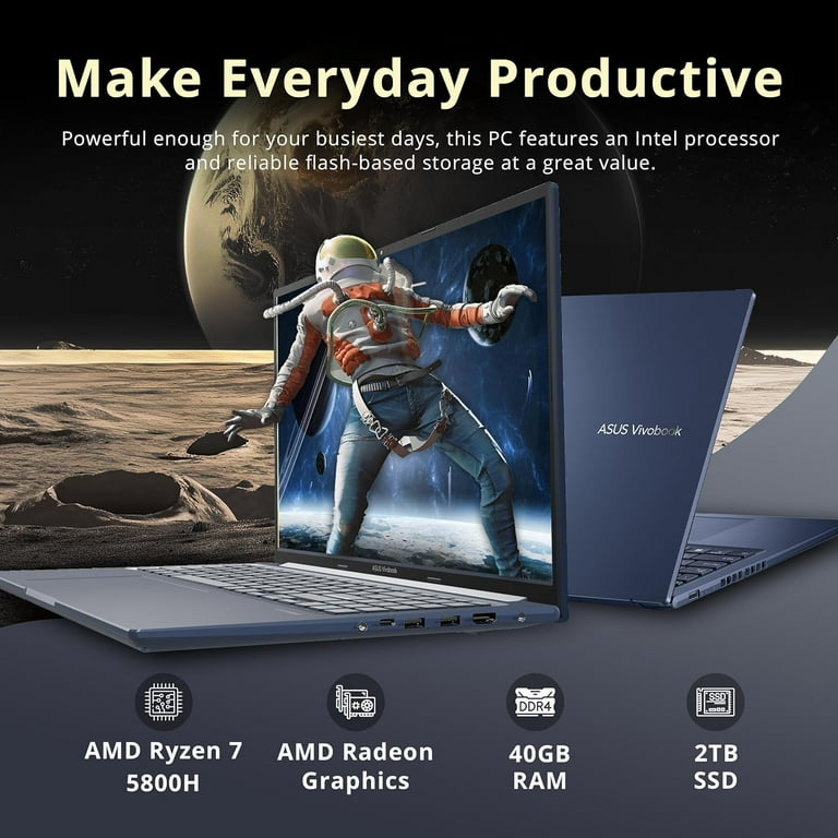 ASUS Vivobook 16X, AMD Ryzen 7, 40GB RAM, 2TB SSD, Radeon Graphics