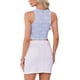 thumbnail image 3 of INSPIRAR CHIC Top de Mujer Sin Mangas de Encaje Floral con Escote en V Profundo, Top Corto de Cami XS Azul, 3 of 6