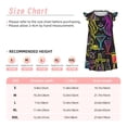 thumbnail image 3 of Fotbe Neon Bar Drinks Vestido de Dormir para Niñas de 3 a 10 Años, Mangas Cortas, Estilo Princesa, Pijama Camisón con Mangas Voladas-Small, 3 of 6