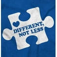 thumbnail image 2 of Different Not Less Autism Puzzle Long Sleeve TShirt Men Women Brisco Brands X, 2 of 6