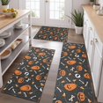 thumbnail image 2 of Halloween Pumpkin Skull Pattern Kitchen Rugs Sets Of 3,Kitchen Runner Rugs Non Skid Washable,Decorative Kitchen Floor Mats for Kitchen,Sink,Laundry,17"x30"+ 17"x47" + 17"x59", 2 of 6