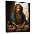 thumbnail image 2 of Designart "Berber Beauty African Woman Portrait" People Framed Wall Art - Global Red African Tribal Entryway Framed Wall Art, 2 of 6