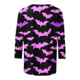 thumbnail image 5 of Sriper Halloween Womens 3/4 Sleeve Tops T-Shirts Plus Size Crew Neck Shirts Loose Fit Large Blouses Business Casual Dress Wear Camisetas Mujer Multicolor 3X, 5 of 5
