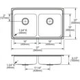 thumbnail image 3 of Elkay LRAD3722655 Lustertone ADA Double Bowl Sink, 3 of 7