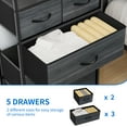 thumbnail image 4 of Dextrus 5- Drawer Dresser for Bedroom, 5 Foldable Drawers with Smooth Drawer Plastic Handles, Fabric Bins Cabinet, 4 of 5