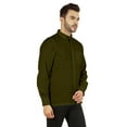 thumbnail image 3 of Bestman Solid Button Down Shirt For Men Long Sleeve With Patch Pocket Formal Business Wear, 3 of 7