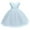#0338-Light Blue, variant on Cowsor Girls Solid Color Ruffle Sleeve Tulle Princess Dress with Pearl Bow Formal Party Gown for 4-10 Years Old