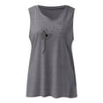 thumbnail image 3 of cfhntfmh Womens Sleeveless Tops Crewneck Tulle Loose Cutout Back Shirt Flowy Summer Athletic Tees, 3 of 3