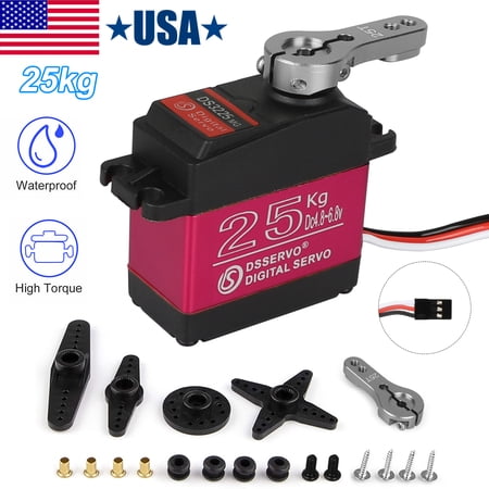 CELECTIGO 25KG Servo Motor, DS3225 High Torque RC Servo Motors, Waterproof Full Metal Gear Designed for RC Cars for Better Accuracy