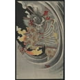 thumbnail image 2 of Tsukioka Yoshitoshi 16x24 Black Ornate Framed Double Matted Museum Art Print Titled: Nunobiki No Taki Akugenta Yoshihira Naniwa Jiro O Utsu (1880), 2 of 5