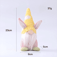 thumbnail image 2 of Sunny Yellow Bunny Gnome, Handmade Plush Easter Gnomes for Home, Indoor, Tiered Tray, Office, Desk Easter Decorations, 2 of 4