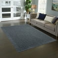 Mainstays Dylan Solid Diamond Olefin Navy Blue Indoor Area Rug Set, 3