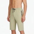 thumbnail image 2 of Besolor Mens Athletic Shorts Knee Length Lightweight Quick Dry Running Workout Drawstring Elastic Waist Shorts with Zipper Pockets(XX-Small,Khaki), 2 of 6