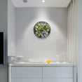 thumbnail image 5 of Yayeee Wall Clock Battery Operated 9.5" Silent Quartz Non-Ticking for Living Room Decor, Gray Floral, 5 of 8