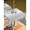 thumbnail image 2 of Outdoor Tablecloth with Umbrella Hole for Patio/Picnic/Party/Camping, Grey Ombre Waterproof Table Cloth Square Cover Washable, Aesthetic Art Farmhouse Gradient Gray (54"x 54"), 2 of 9