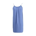 thumbnail image 5 of Aimik Women's Backless Spaghetti Strap Midi Dress Summer Solid Tie Back Loose Sundress Breathable Casual Vacation Dress, 5 of 6