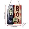 thumbnail image 7 of Halloween Wooden Hanging Sign Spooky Pumpkin NO ENTRY Door Plaque Outdoor Front Porch Yard Decor, 7 of 7