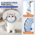 thumbnail image 4 of Cat Cone Collar Soft Comfortable Waterproof Recovery Cone After Surgery to Stop Licking and Scratch, Plastic Kittens Elizabeth Head/Neck Cone, 4 of 7