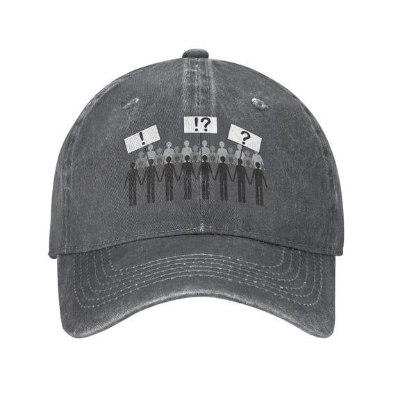 ZICANCN Adjustable Baseball Cap Women, Demonstration Show Me Hats for Men Adult Washed Cotton Denim Baseball Caps Fashion, Deep Heather