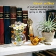 thumbnail image 7 of Mini Glass Flower Vase with Glass Bird Figurine, Handcrafted Blown Glass Decorative Set for Home Decor, Desk, Office, Gift, 7 of 7