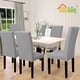 thumbnail image 2 of Juego de 6 fundas impermeables para sillas de comedor, tamaño grande, color gris, 2 of 7