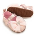 thumbnail image 4 of Miluxas Infant Baby Girls Soft Sole Bowknot Princess Wedding Dress Flats Prewalker Newborn Light Baby Sneaker Shoes Pink 1 Years, 4 of 9