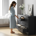 thumbnail image 3 of Modern 7-Drawer Dresser with Anti-Tipping Device & Storage Organizer - Black, 3 of 11
