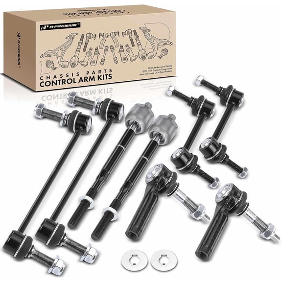 A-Premium 8Pcs Front and Rear Suspension Kit Stabilizer Bar Link Tie Rod End Compatible with Ford Flex 2010-2015, Taurus & Lincoln MKS MKT 2010-2016
