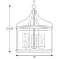 thumbnail image 2 of Progress Lighting Brenham 3-Light Pendant, Steel, Matte Black, Seeded Glass Shade, 2 of 7