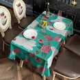 thumbnail image 2 of Great Pyrenees Dog and Pioneer Flower Rectangle Tablecloth 60"x102",Waterproof Polyester Rectangle Table Cloth, Wipeable Spillproof Polyester Tablecloth for Dining, Camping, Indoor and Outdoor, 2 of 6