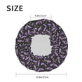thumbnail image 6 of Kdxio Bat Purple Print Shower Cap for Women,Elastic and Reusable,Double Waterproof Layers Bathing Hat, 6 of 9