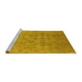 thumbnail image 2 of Ahgly Company Machine Washable Indoor Round Oriental Yellow Industrial Area Rugs, 7' Round, 2 of 4