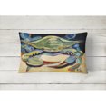 thumbnail image 2 of Carolines Treasures JMK1093PW1216 Blue Crab Canvas Fabric Decorative Pillow  12H x16W multicolor, 2 of 3