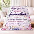 thumbnail image 2 of LHSHID Godmother Gift Godmother Gifts Blanket Godmother Gifts from Godchild Christian Gifts for Godmother Baptism Gifts for Godmother Ideas Godmother Blanket 50"x60", 2 of 8