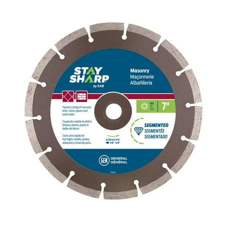 

Stay Sharp 2118852 7 in. Segmented Rim Concrete Bronze Diamond Blade - Recyclable