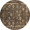 thumbnail image 1 of Ahgly Company Indoor Round Oriental Brown Industrial Area Rugs, 5' Round, 1 of 4