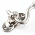 thumbnail image 2 of Gancho de cabina, pestillo de puerta Pestillo de puerta de cobertizo con ojo de acero inoxidable de 6 pulgadas para puerta de cobertizo, puerta de garaje, ventanas, cabina (1 unidad, plateado), 2 of 5