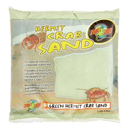 Zoo Med Hermit Crab Sand, 2 Lb, Green (Best Sand For Hermit Crabs)