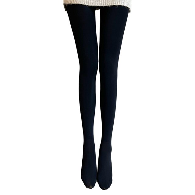 Medias de invierno de moda para mujer, pantimedias elásticas sin costuras, mallas térmicas cálidas, prendas de vestir, pantalones portátiles Negro BLESIY pantimedias mujer