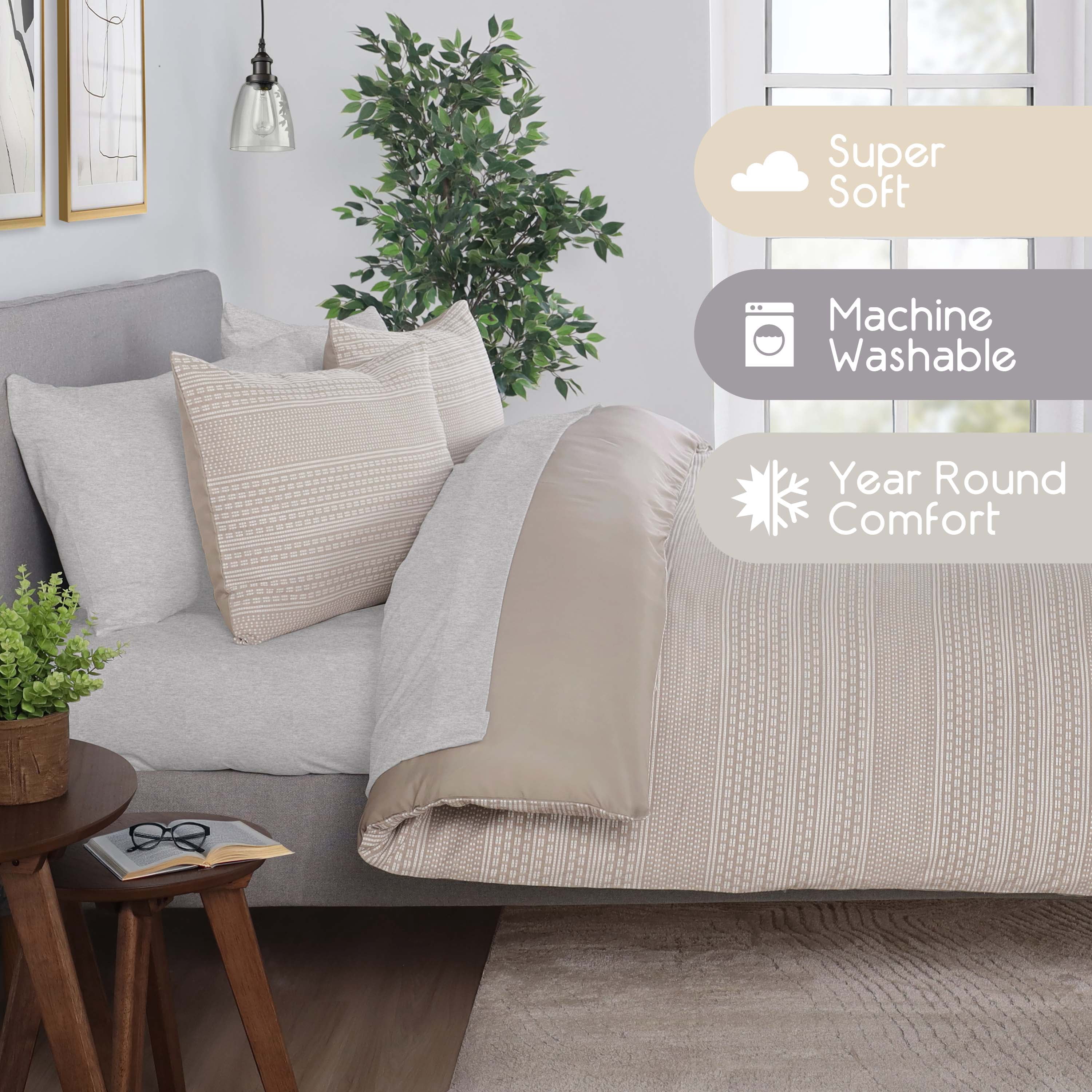 Vellux Sedona Cotton Comforter Set, Full/Queen, Oatmeal