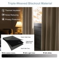 thumbnail image 5 of OVZME 84 Inch Long Blackout Curtains for Bedroom - Thermal Insulated Rod Pocket Drapes, Room Darkening Biscotti Beige Curtains for Living Room, 40x84, Set of 2, Biscotti Beige, 5 of 7