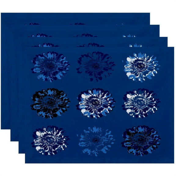 Simply Daisy 18" x 14" Gypsy Floral 2 Floral Print Placemats, Set of 4