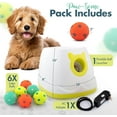thumbnail image 2 of Automatic Dog Ball Launcher - Dog Ball Fetch Machine, Ball Thrower for Dogs, for Small to Medium Sized Dogs, Interactive Dog Toy with 6 Latex Balls, Plug-in & Battery Options - 4 Launch Distances, 2 of 7