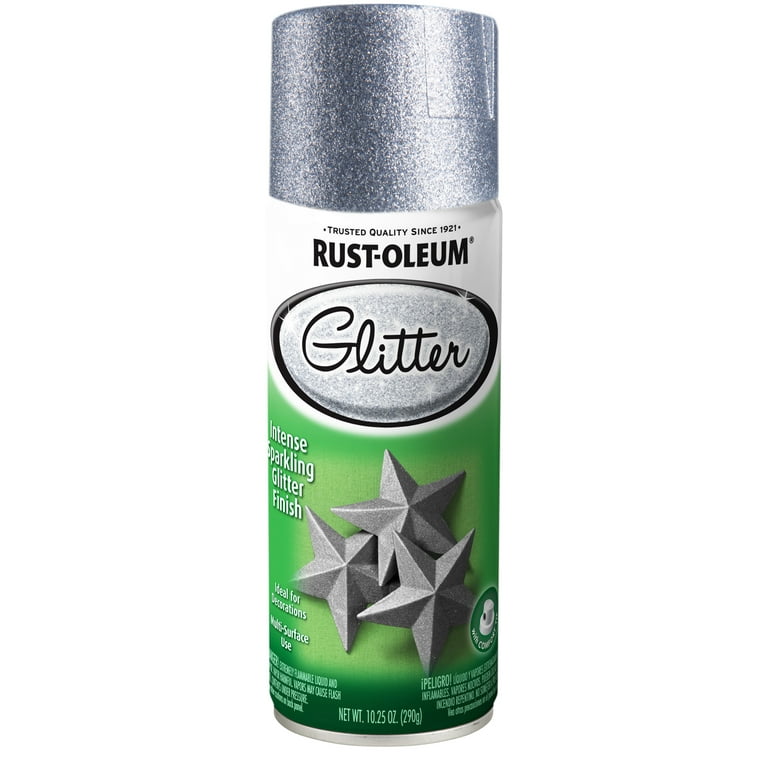 RUST-OLEUM 345702 Glitter Spray Paint, Glitter, Silver, 1