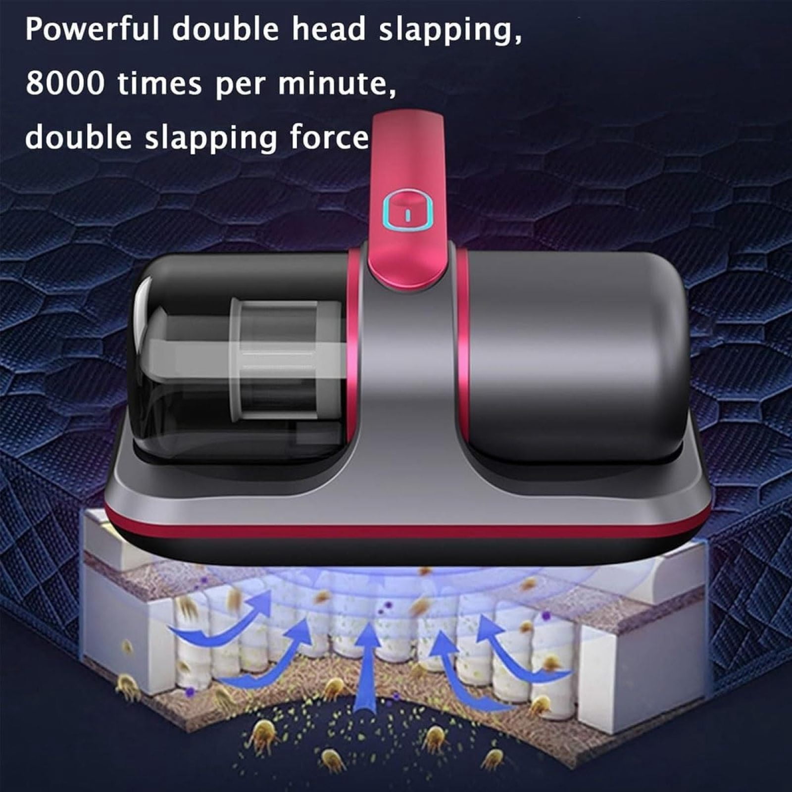 SQDWYGUO 2024 PureSleepy Vacuum, Bed Vacuum Cleaner Mattress Vacuum, Pure Sleepy Bed Vacuum, Handheld Cordless Vacuum Cleaner, Deep Cleaning Mattress Corded/Sofas/Pet Hair/Carpets,Gray