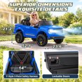 thumbnail image 6 of Funcid 24V Ride on Toys, Licensed Ford Maverick Lariat 4WD Ride on Cars with Remote Control for Kids 3-5 Aged, Single Seater Electric Car Pickup Truck with Bluetooth, Music & Large Trunk, Blue, 6 of 8